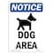 Signmission OSHA Notice, 7" Height, Dog Area Sign With Symbol, 7" X 5", Portrait OS-NS-D-57-V-11429 - alternate 1